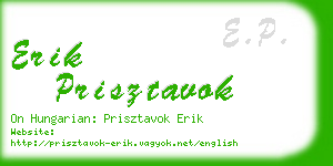 erik prisztavok business card